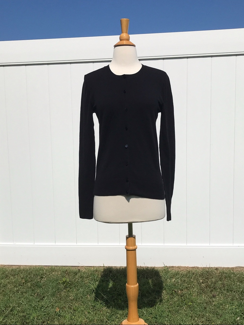 Merona Black Knit Cardigan Sweater with Red Label Size Medium